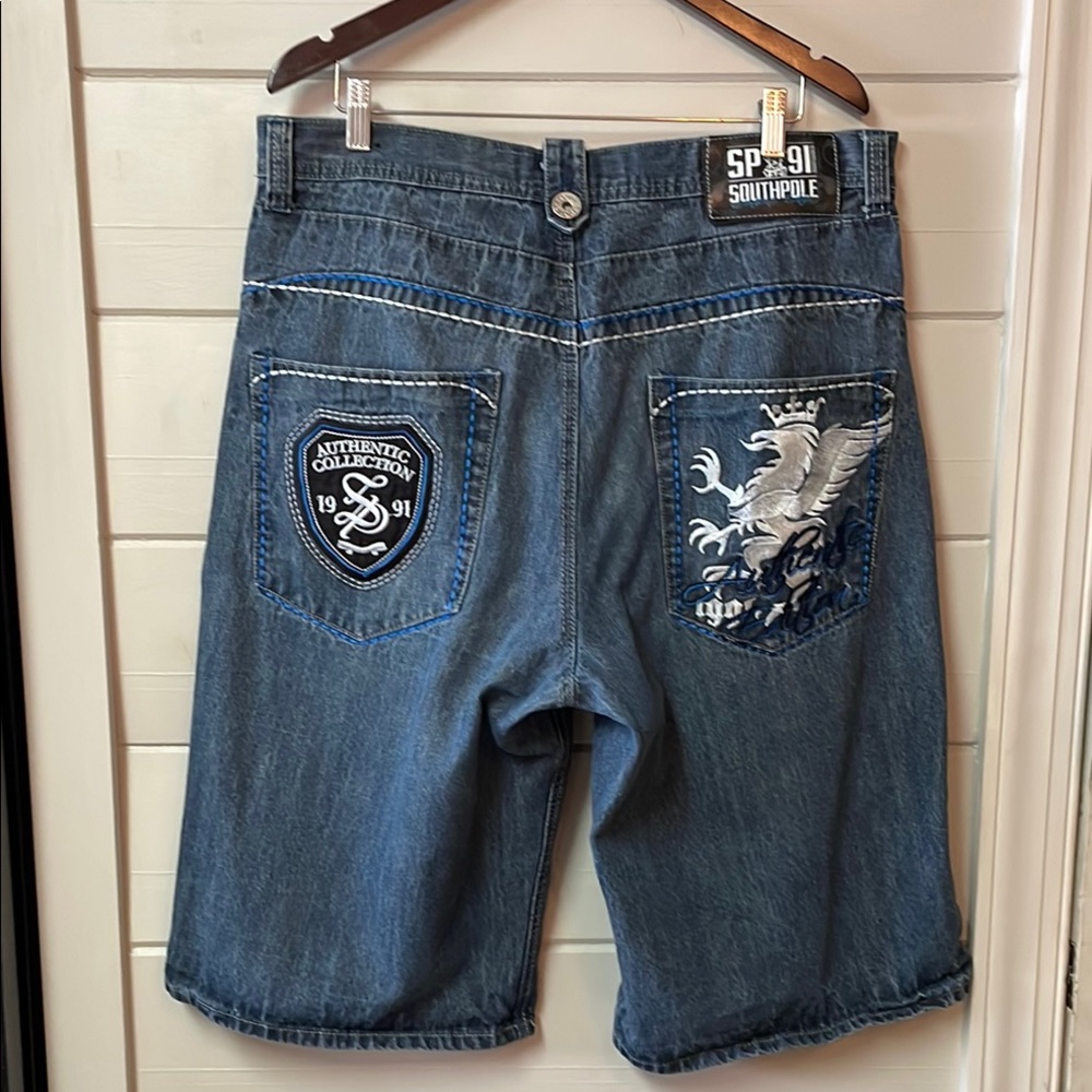 Southpole Y2K Southpole
Crazy Baggy Blue Jean Jorts Size 38.